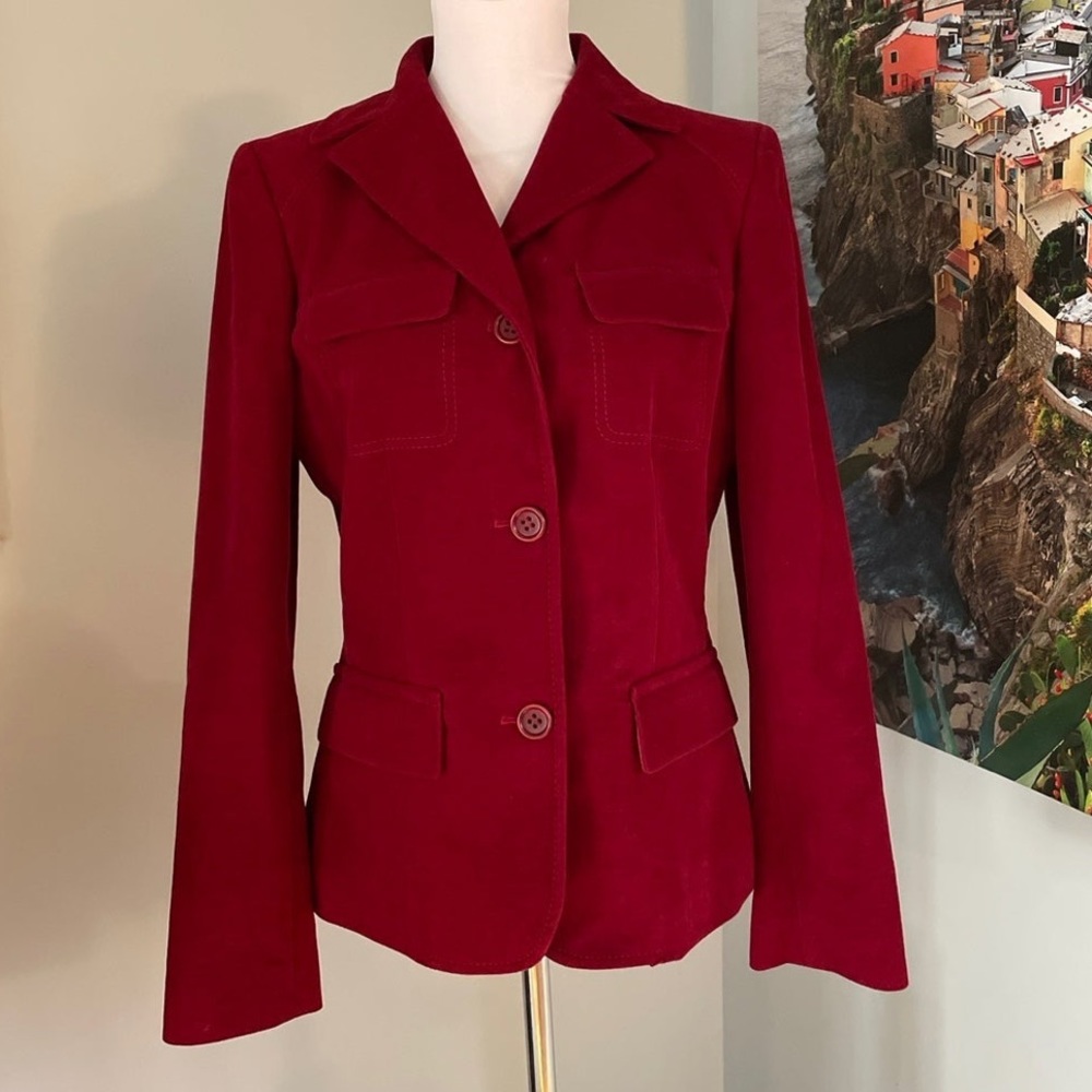 Vintage Kenneth Cole New York Brushed Velvet Blazer Size 4